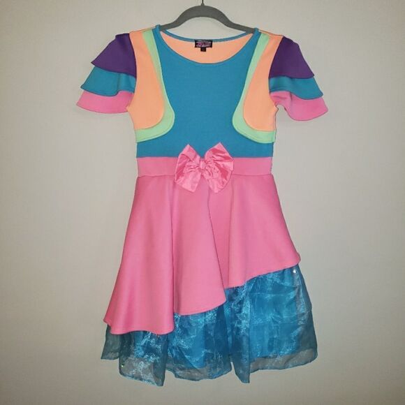 JOJOS CLOSET MULTI NEON MIDI DRESS SIZE XL 14/16 NWOT - Picture 1 of 6